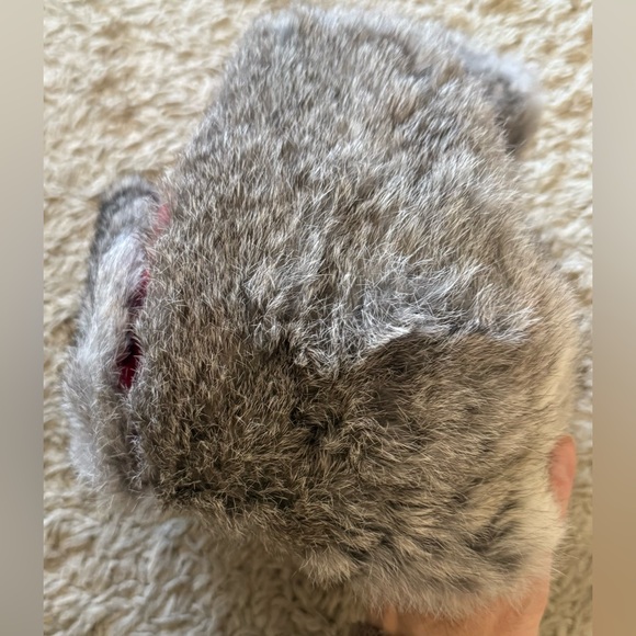 Mad Bomber Rabbit Fur Trapper Hat Red w/ Natural Rabbit Fur L Large Warm Winter - Picture 6 of 8
